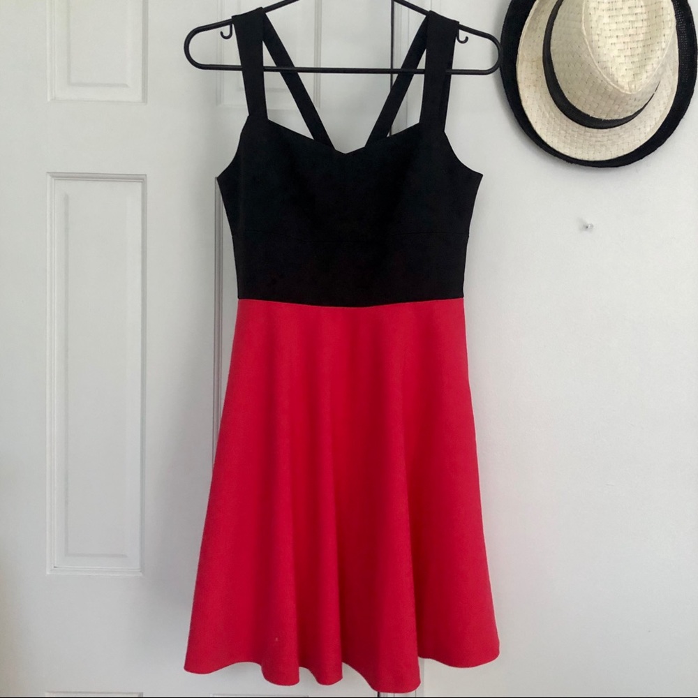 Cece Margot colorblock scuba dress w/pockets Sz 2
